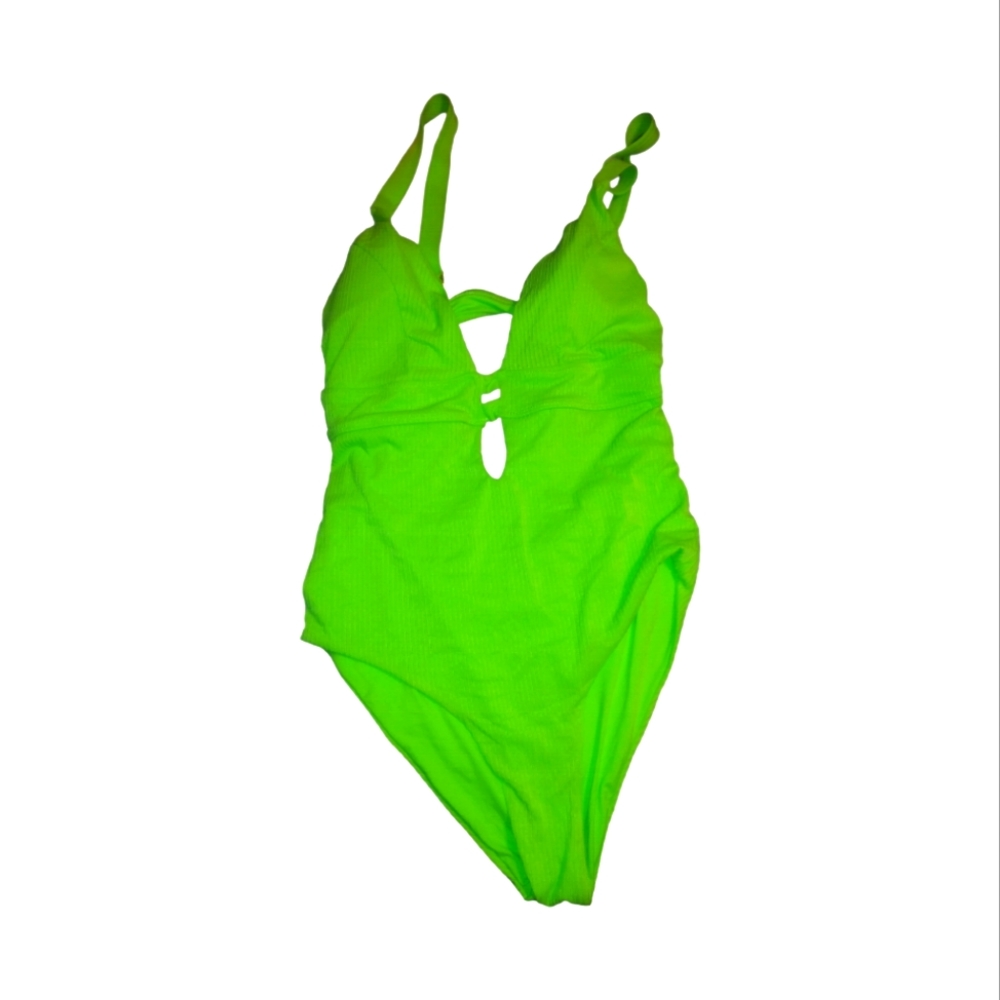 Neon One Piece Swimsuit Open Back Design - Picture 1 of 2